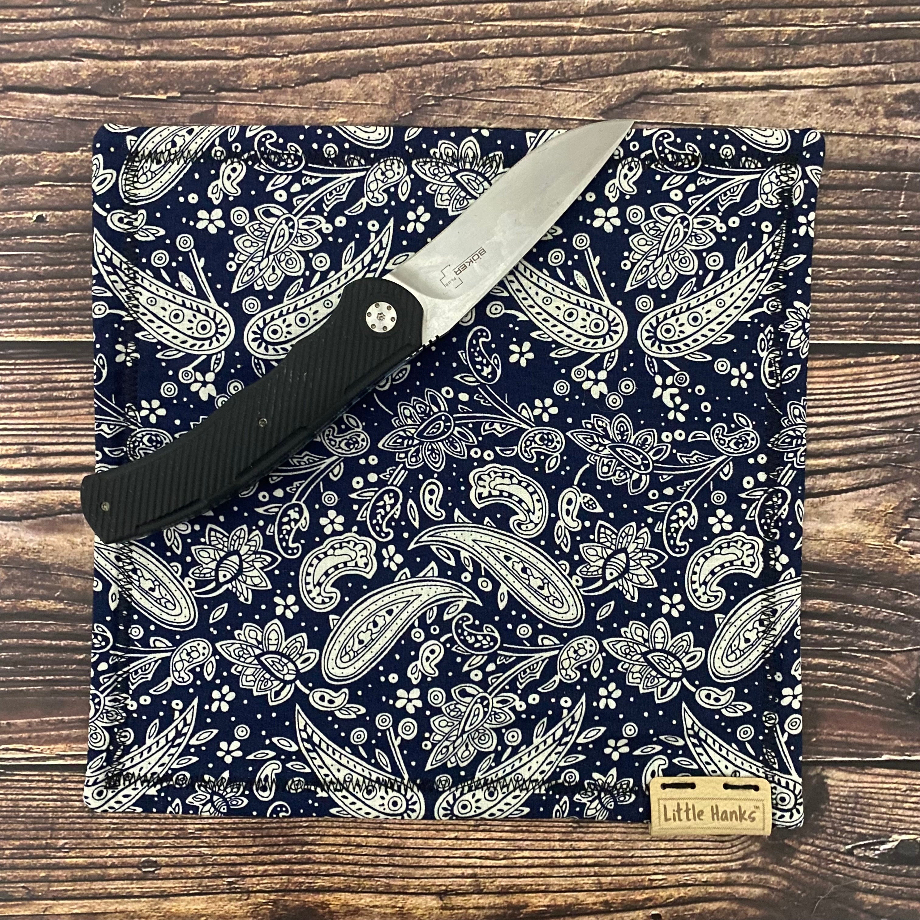 Navy Paisley