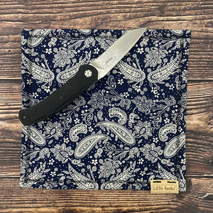 Navy Paisley
